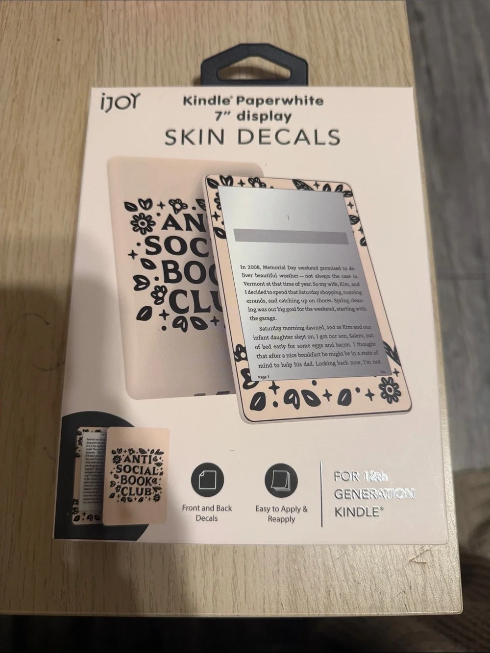 iJoy Kindle Paperwhite Skin Decal – Pink Floral 